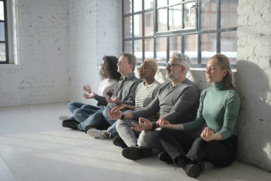 in-company meditation session